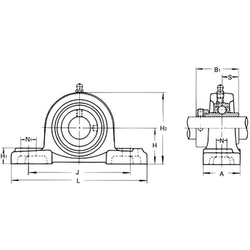 UGP205 ピロー形ユニット UGP形 1個 旭精工 【通販サイトMonotaRO】