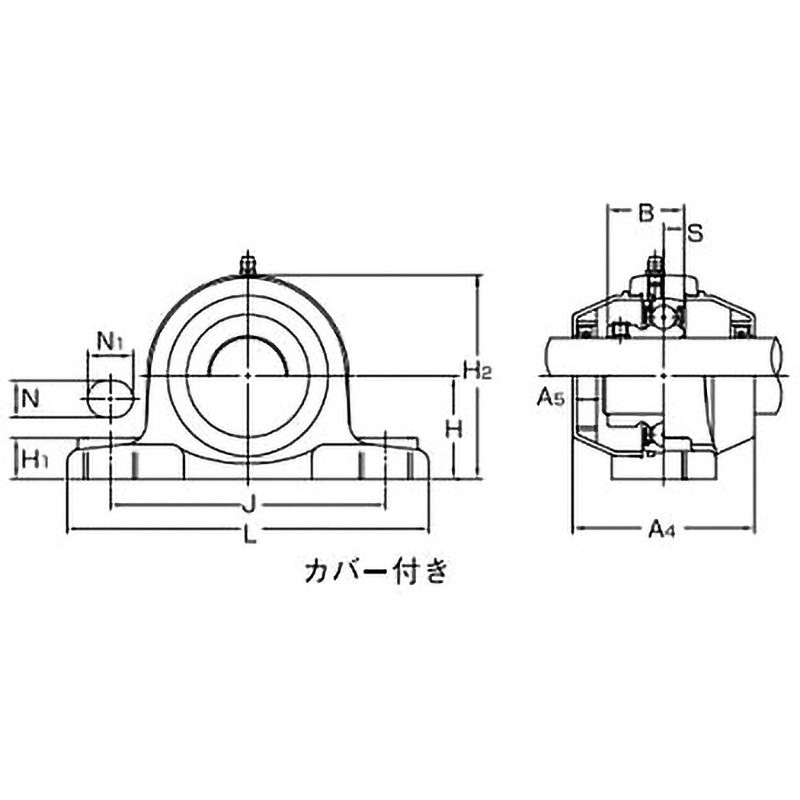 MBPPL204E-BGA-FD ピロー形ユニット プラスチックシリーズ 片側軸端カバー 1個 旭精工 【通販モノタロウ】