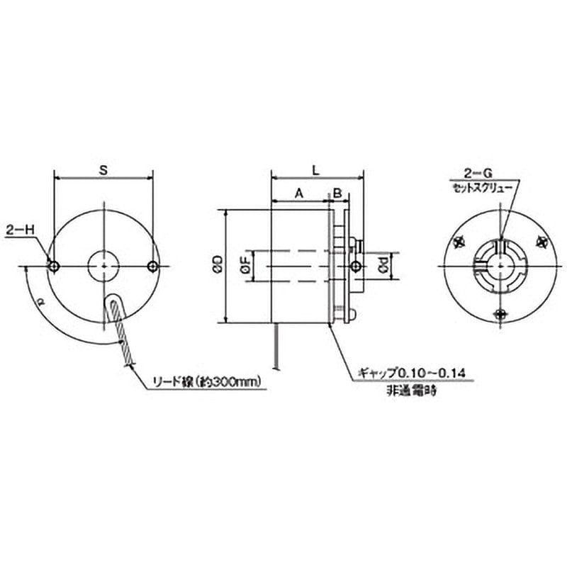 MB2(4)P24 無励磁作動型マイクロ電磁ブレーキ 1個 アサ電子工業