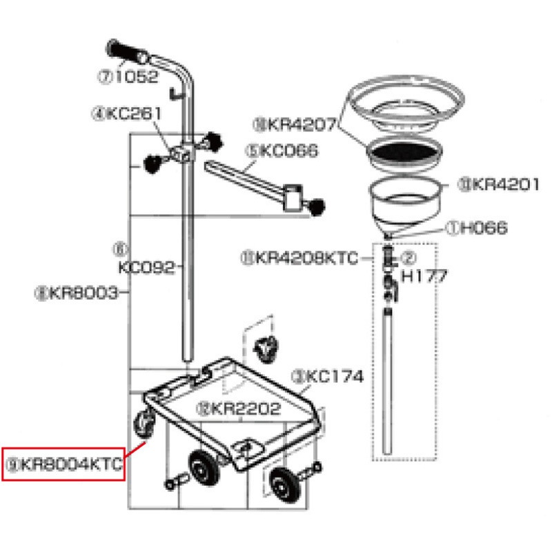 GOD-KR8004KTC ジザイキャスター 1個 KTC 【通販モノタロウ】