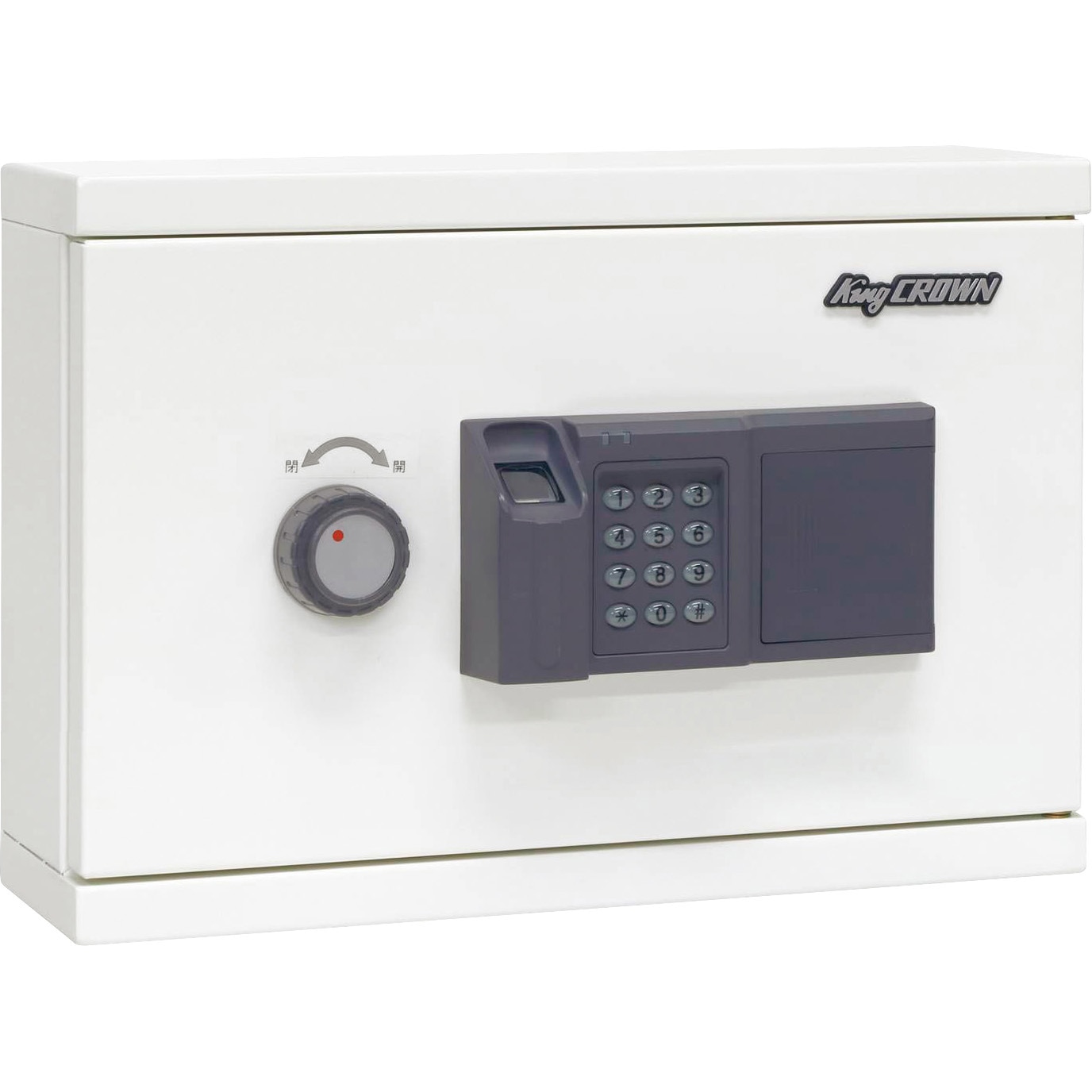 KB-FPE-10 指紋認証式キーボックス 日本アイ・エス・ケイ ホルダー数10個(10連×1) ホワイト色 高さ250mm間口360mm奥行146mm  KB-FPE-10