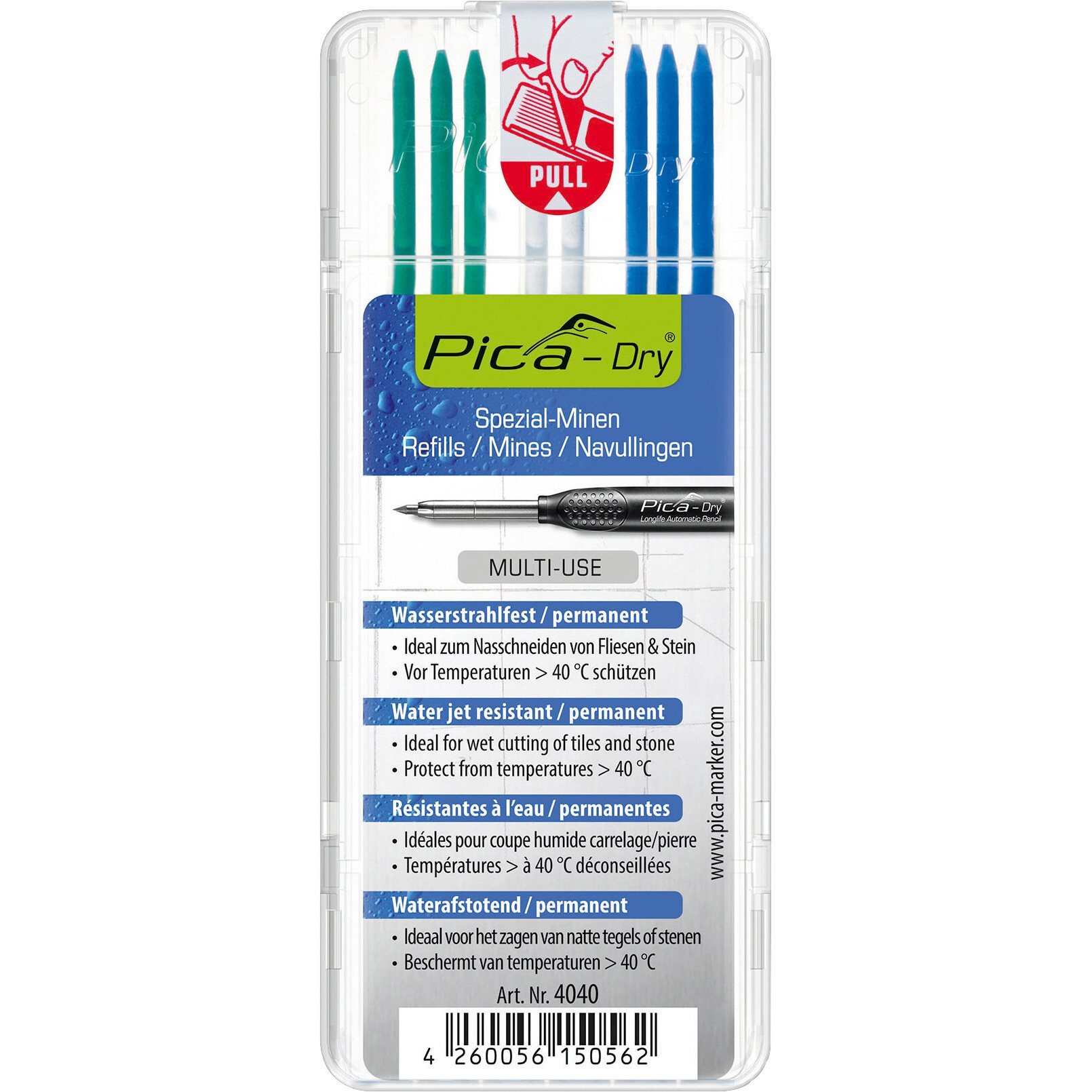 4040 建築用シャープペンシル Pica-Dry[[R上]]用替芯 ピカ