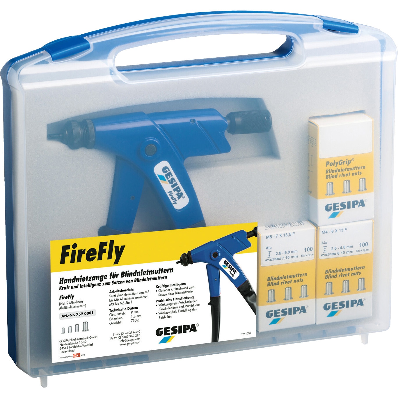 1435453 ブラインドナットセット FireFly ハンドナッターセット 1セット ゲシパ 【通販モノタロウ】