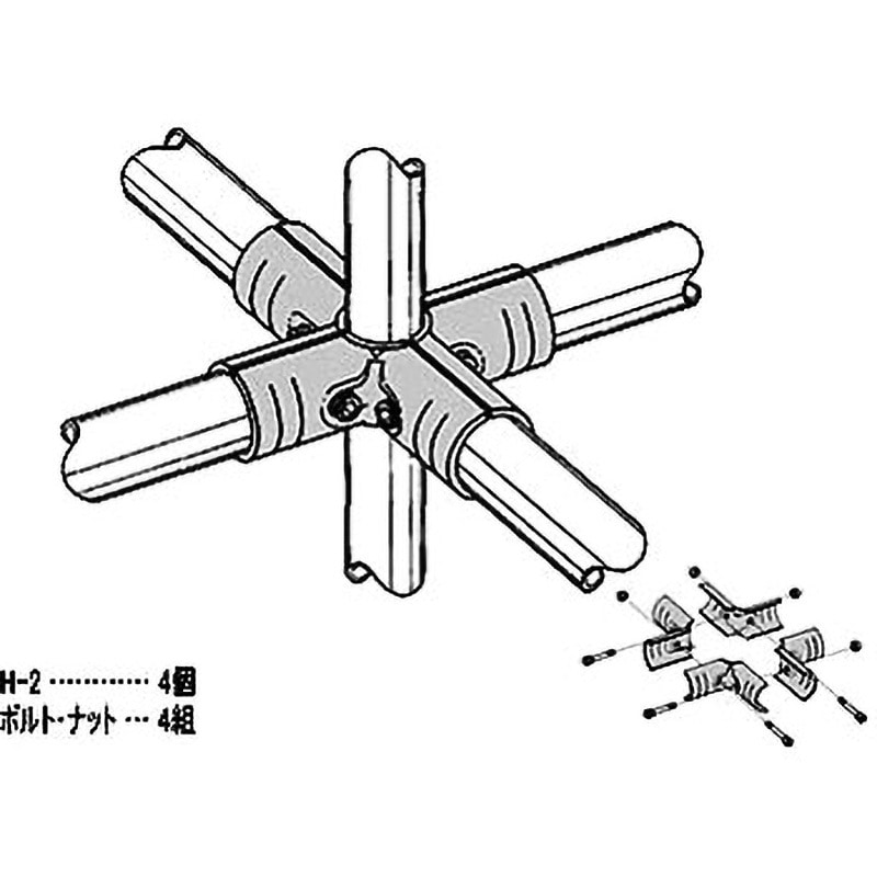 HJ-5 S Φ28メタルジョイント 矢崎化工 ブラック色 1個 - 【通販