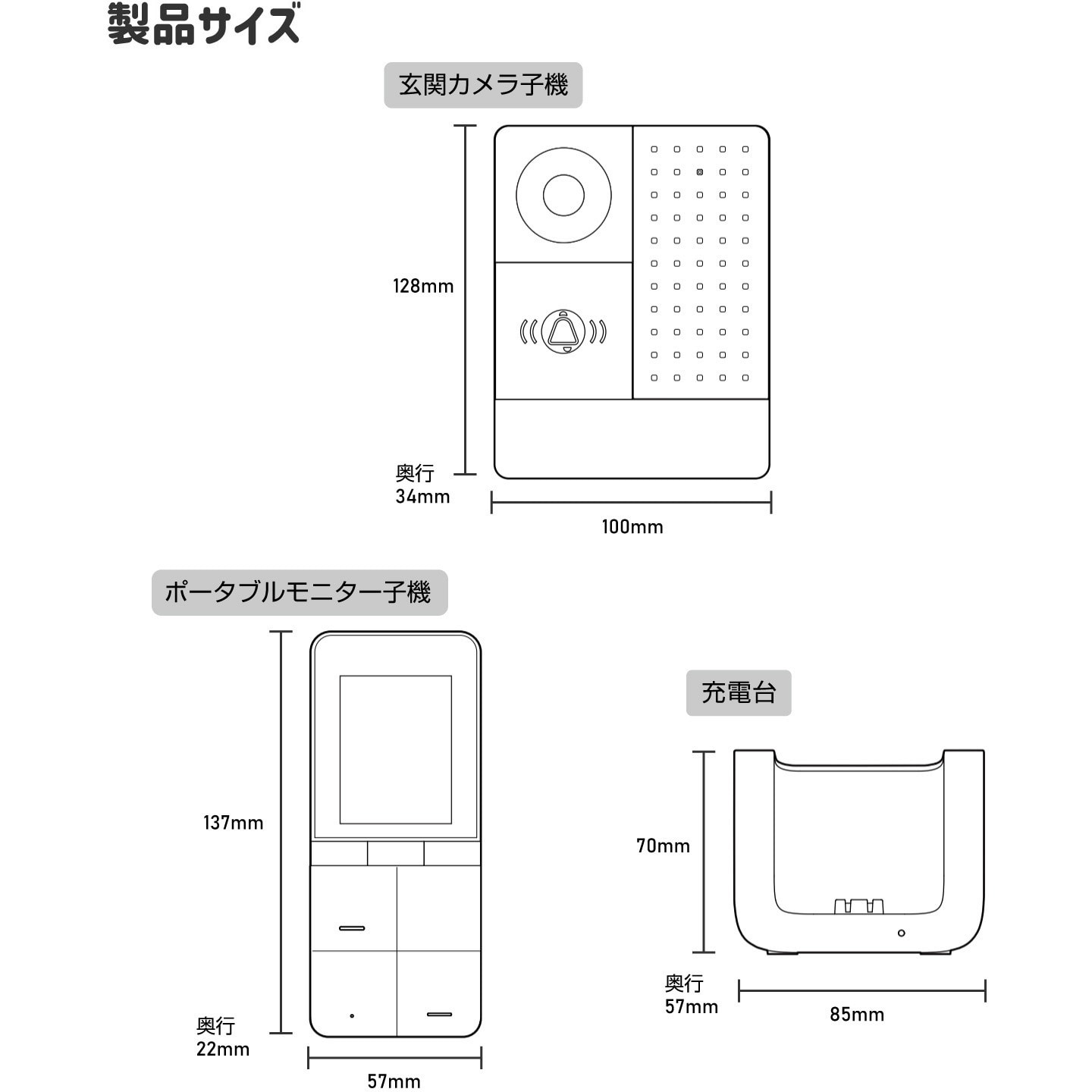 DHS-SP2020 DECTワイヤレステレビドアホン 1個 ELPA 【通販モノタロウ】