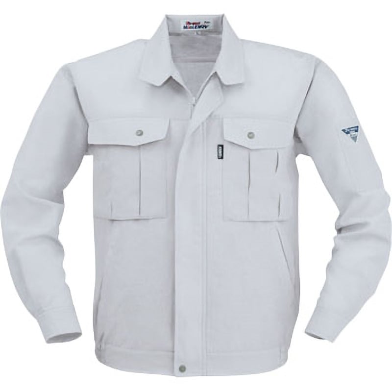 1344 ミニドライ長袖ブルゾン 1344 ジーベック スーパークールグログラン グレー色 S着丈61cm