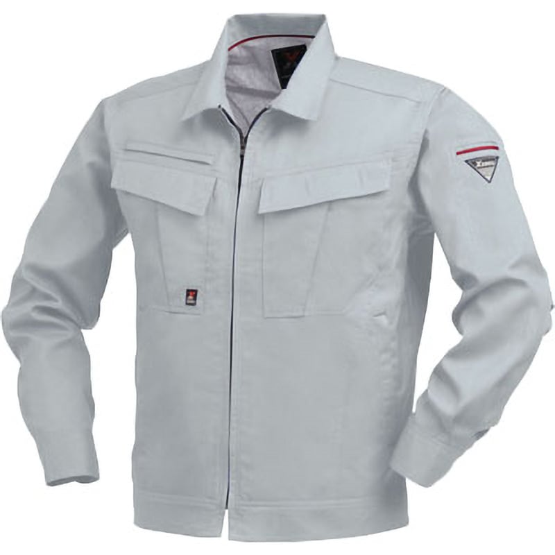 1654 トリプルファイブ長袖ブルゾン 1654 ジーベック サワークロス シルバーグレー色 3L着丈69cm