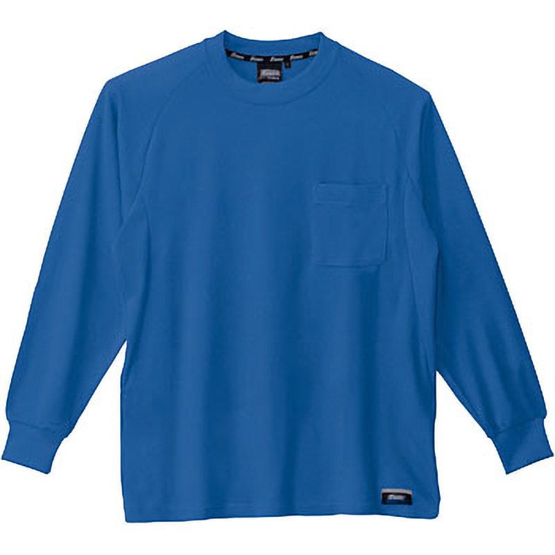 6123 ハイブリッド長袖Tシャツ 6123 ジーベック コバルトブルー色