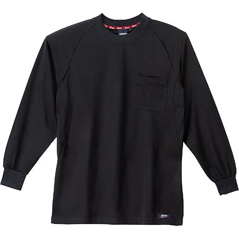 6123 ハイブリッド長袖Tシャツ 6123 ジーベック クロ色 サイズ4L