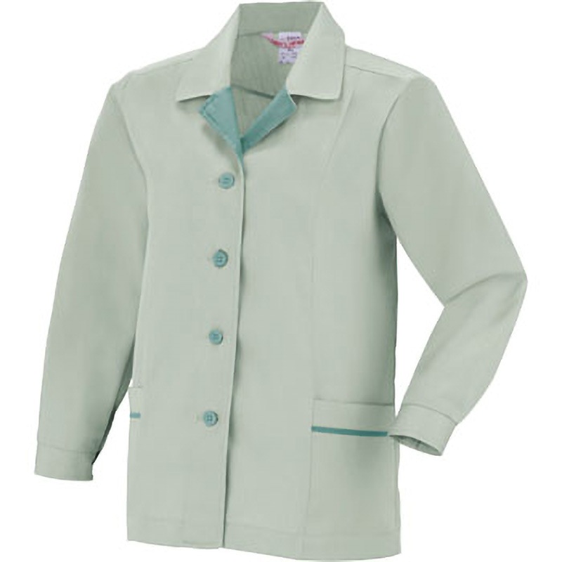 9202 レディースジャケット 9202 ジーベック ソフトサマーツイル モスグリーン色 サイズ7着丈61cm