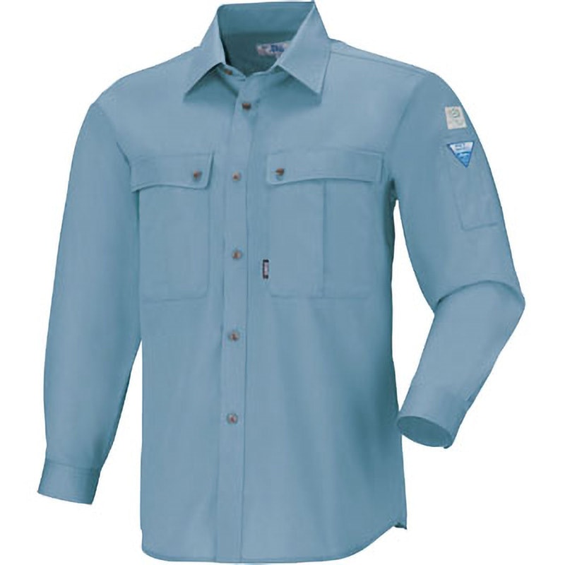 9293 PETボトルリサイクリーン長袖シャツ 9293 ジーベック サイズS着丈72cm