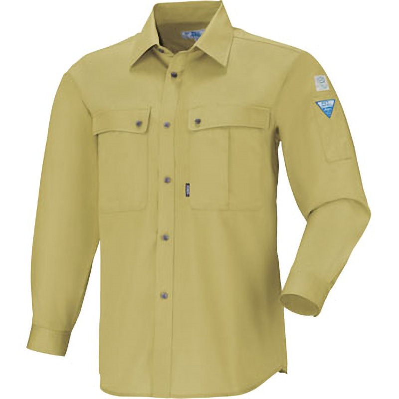 9293 PETボトルリサイクリーン長袖シャツ 9293 ジーベック サイズS着丈72cm