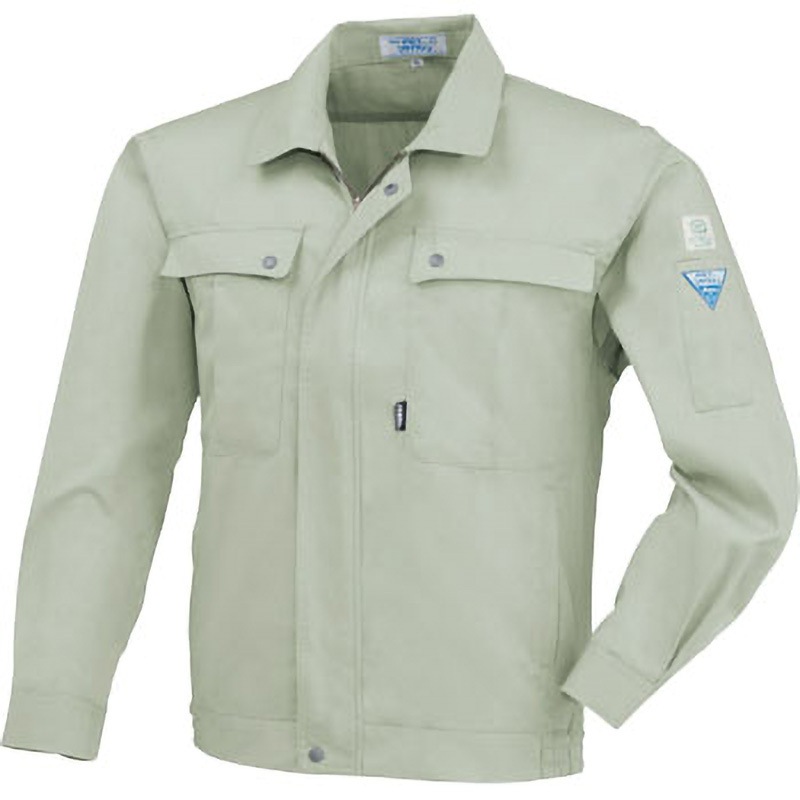 9294 PETボトルリサイクリーン長袖ブルゾン 9294 ジーベック エコーサマーツイル モスグリーン色 S着丈61cm