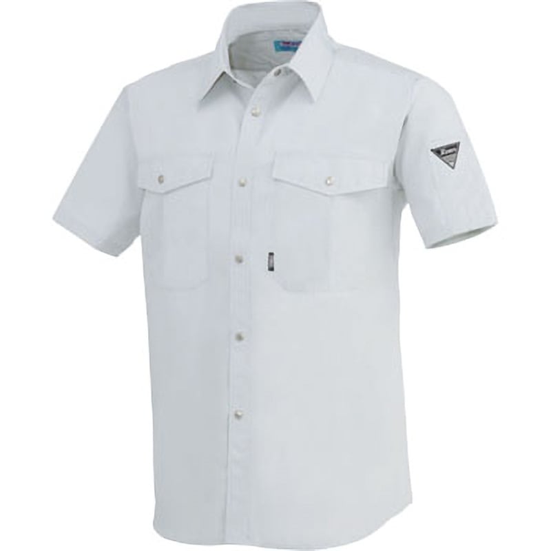 9920 半袖シャツ 9920 ジーベック CVCシーチング グレー色 サイズ4L着丈84cm