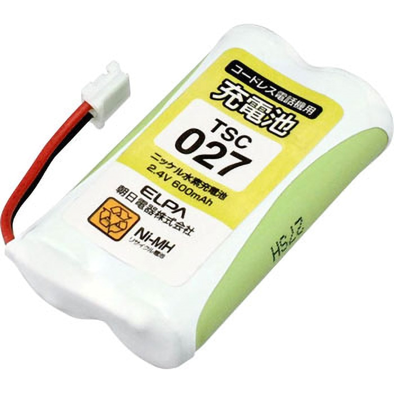 TSC-027 電話機用充電池 1個 ELPA 【通販モノタロウ】