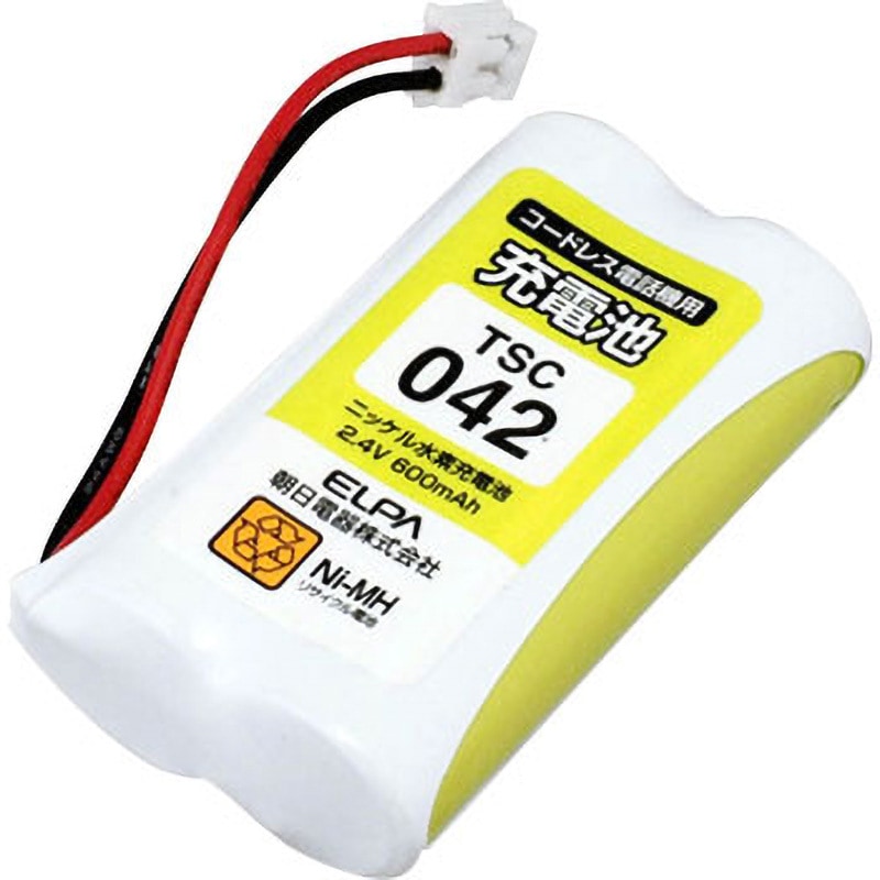 TSC-042 電話機用充電池 1個 ELPA 【通販モノタロウ】