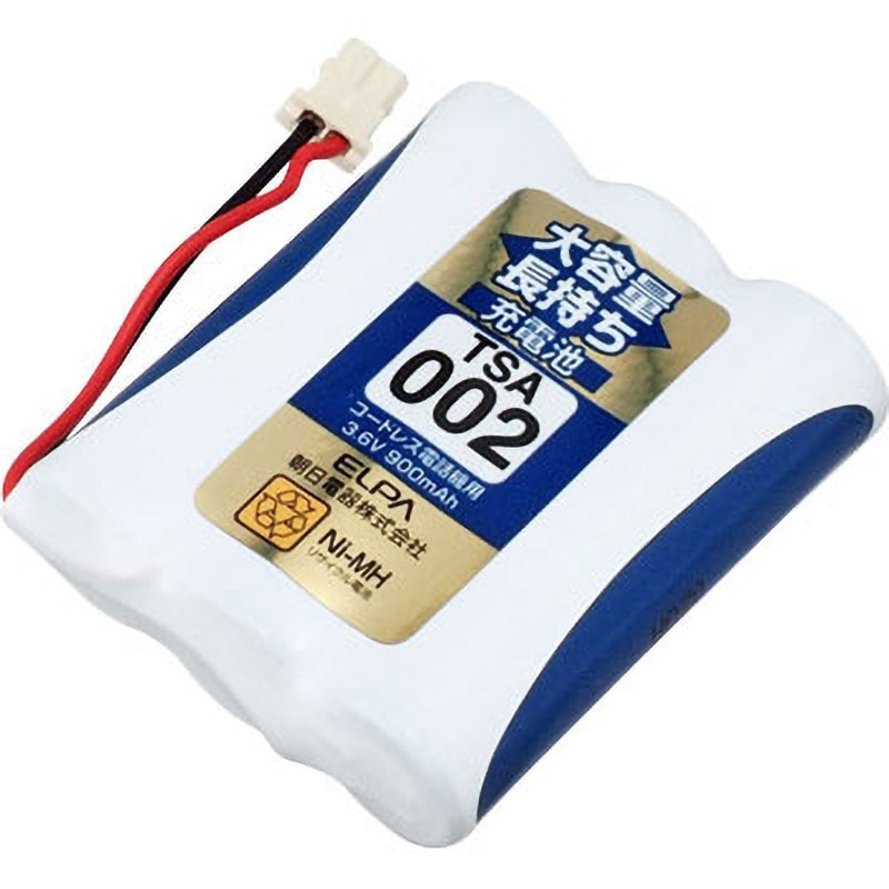 TSA-002 大容量長持ち電話機用充電池 1個 ELPA 【通販モノタロウ】