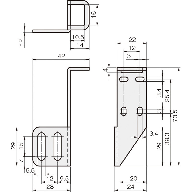 BSC300T専用ブラケット付　新品未使用 センサブラケット(近接センサ用)L型 HDタイプ(高剛性) 岩田