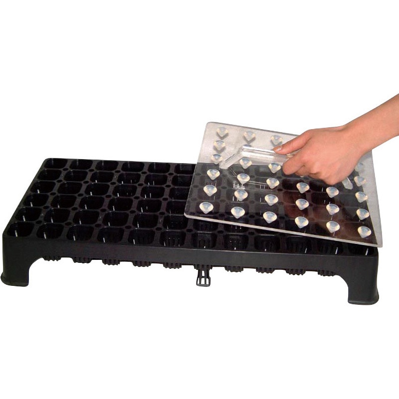 空中ポットレストレー 穴押器 128連結 V型 1枚 阪中緑化資材 【通販