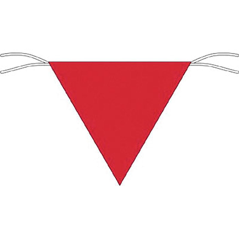 651-A 三角旗 つくし工房 吊り下げ 赤無地 寸法300×300mm 1枚 - 【通販