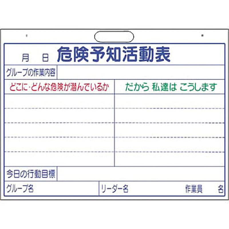 148-SY 危険予知黒板(軽量ホワイトボード) 1枚 つくし工房 【通販