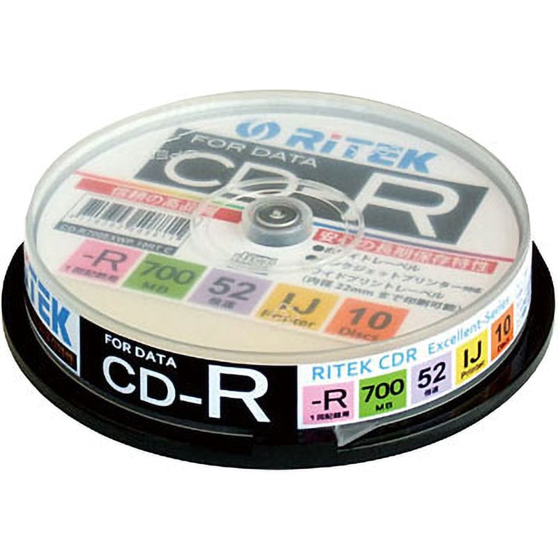 CD-R700EXWP.10RT C CD-R For Data 1箱(10枚) RiDATA 【通販サイト 