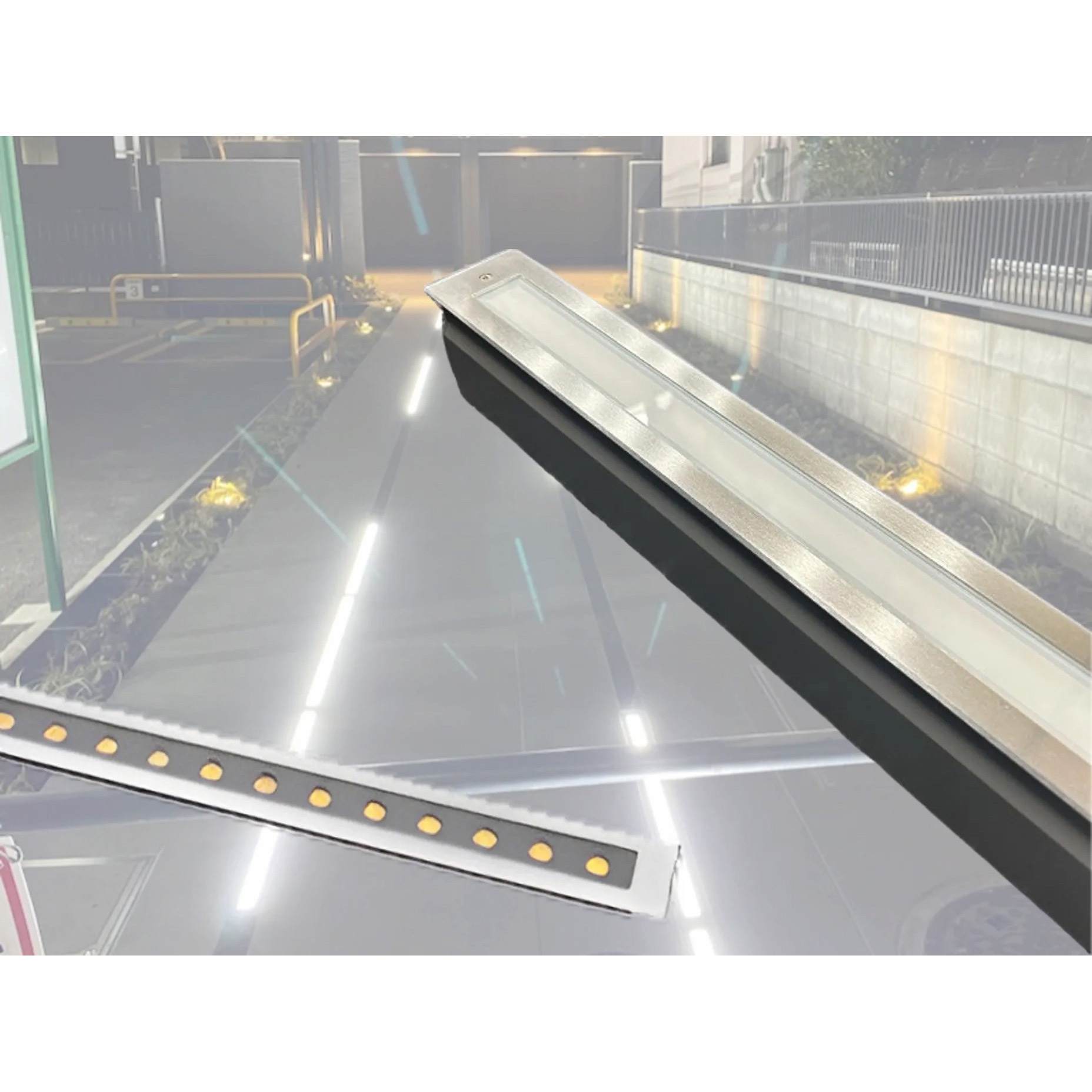 FCD2RLB4834 【高耐荷重】LEDバーライト地中照明 15W 富士メディシィエ 3000K