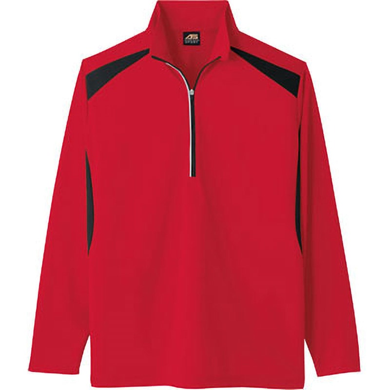 AS-578 長袖ハーフジップ AS-578 コーコス信岡 レッド色 サイズ4L