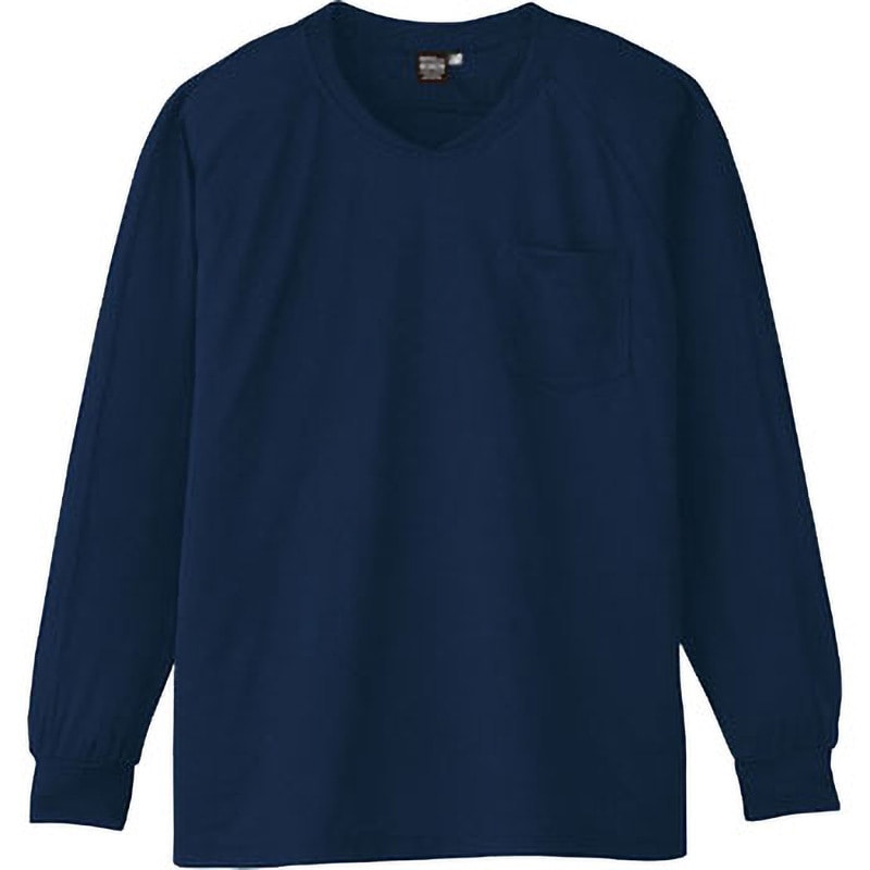 A-668 長袖VネックTシャツ A-668 コーコス信岡 混率ポリエステル65 