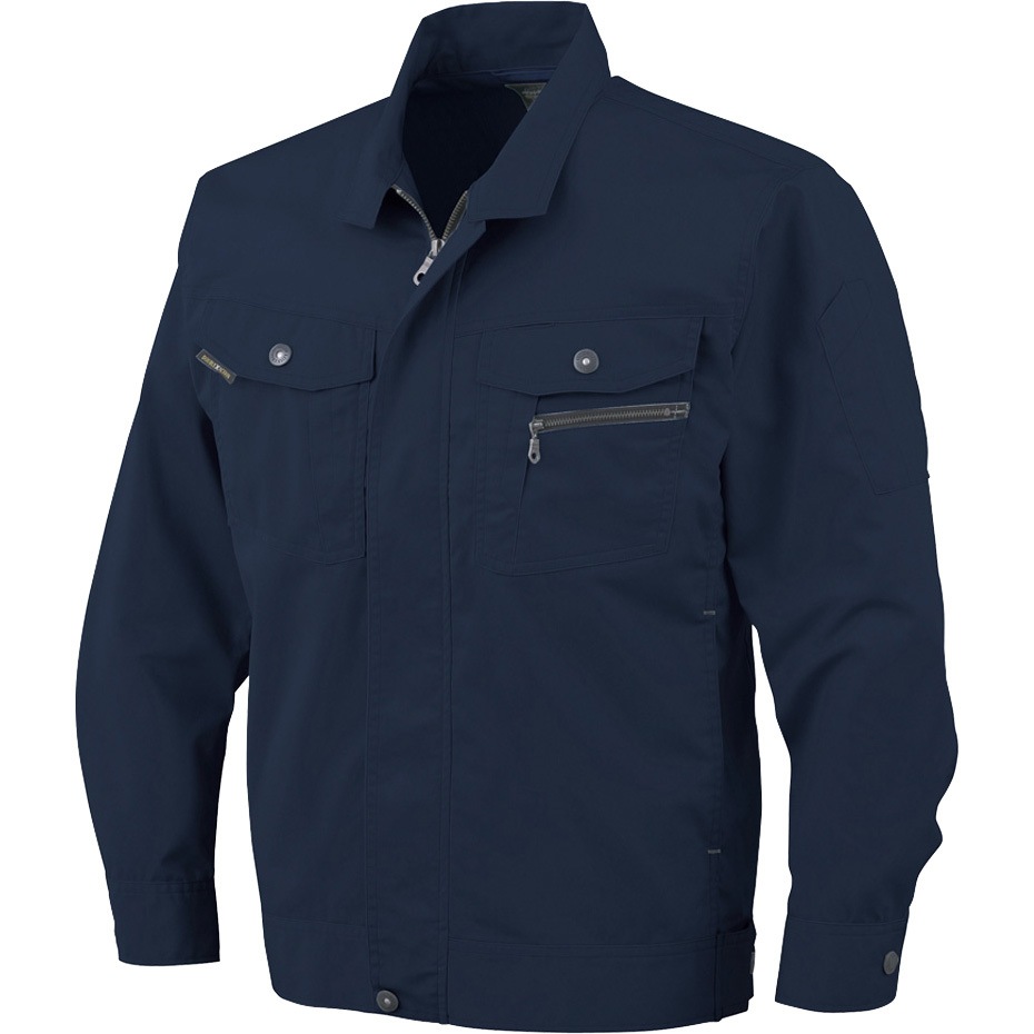 AS-931 長袖ブルゾン AS-931 コーコス信岡 混率(%):ポリエステル65 ・ 綿35 ネイビー色 3L着丈70cm 5,106円