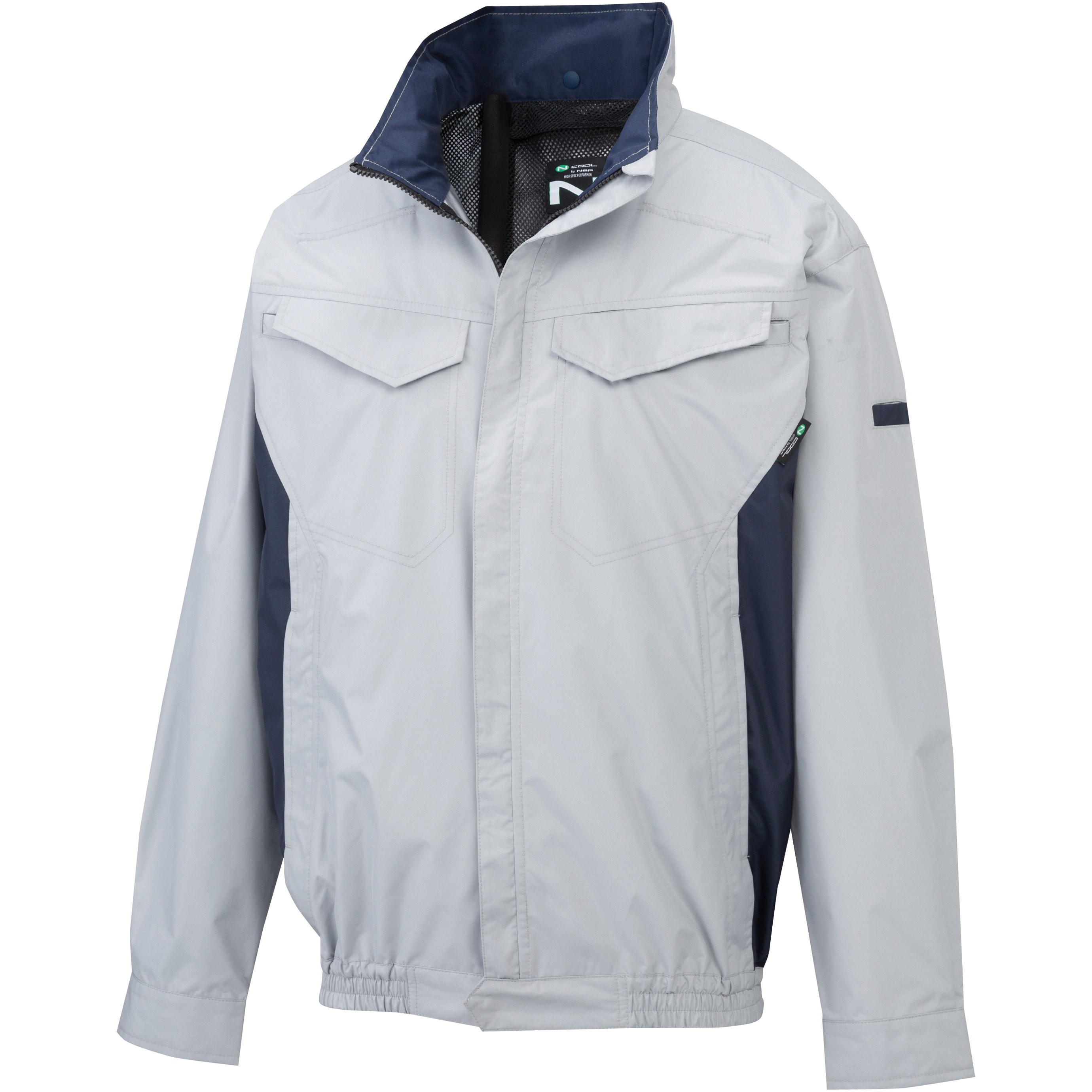 8215861 NA-4163 Nクールウェア 長袖 脇ファン (服のみ) NSP シルバー