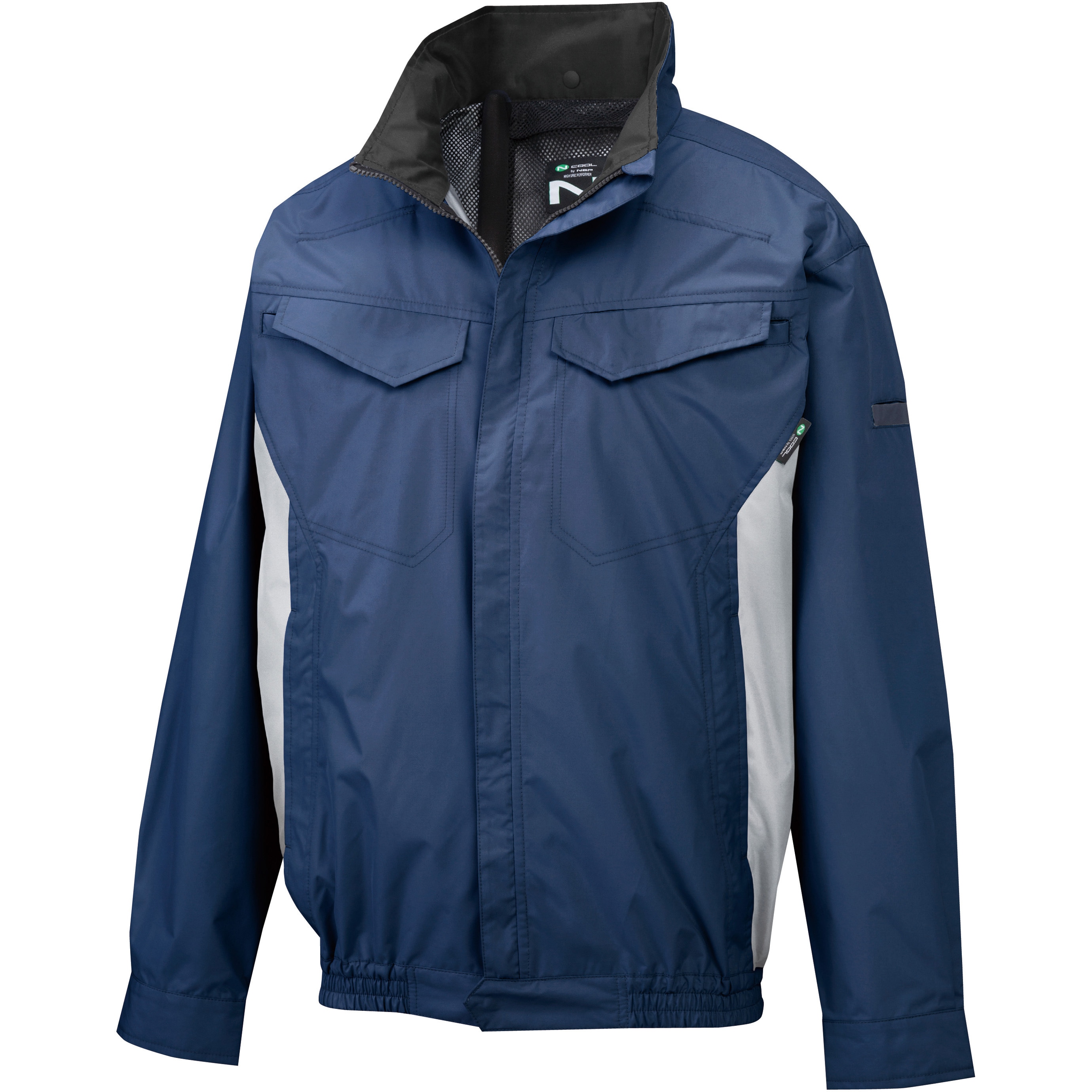空調服　脇ファン　撥水　紫外線カット　NPC　NA-4163　Nクール®ウェア 8215869 NA-4163 Nクールウェア 長袖 脇ファン (服のみ) NSP ネイビー