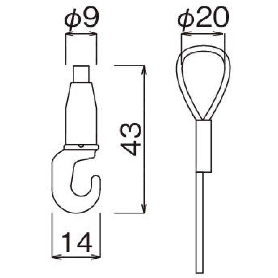 M-378 ループワイヤー吊10 1個 ベルク 【通販モノタロウ】