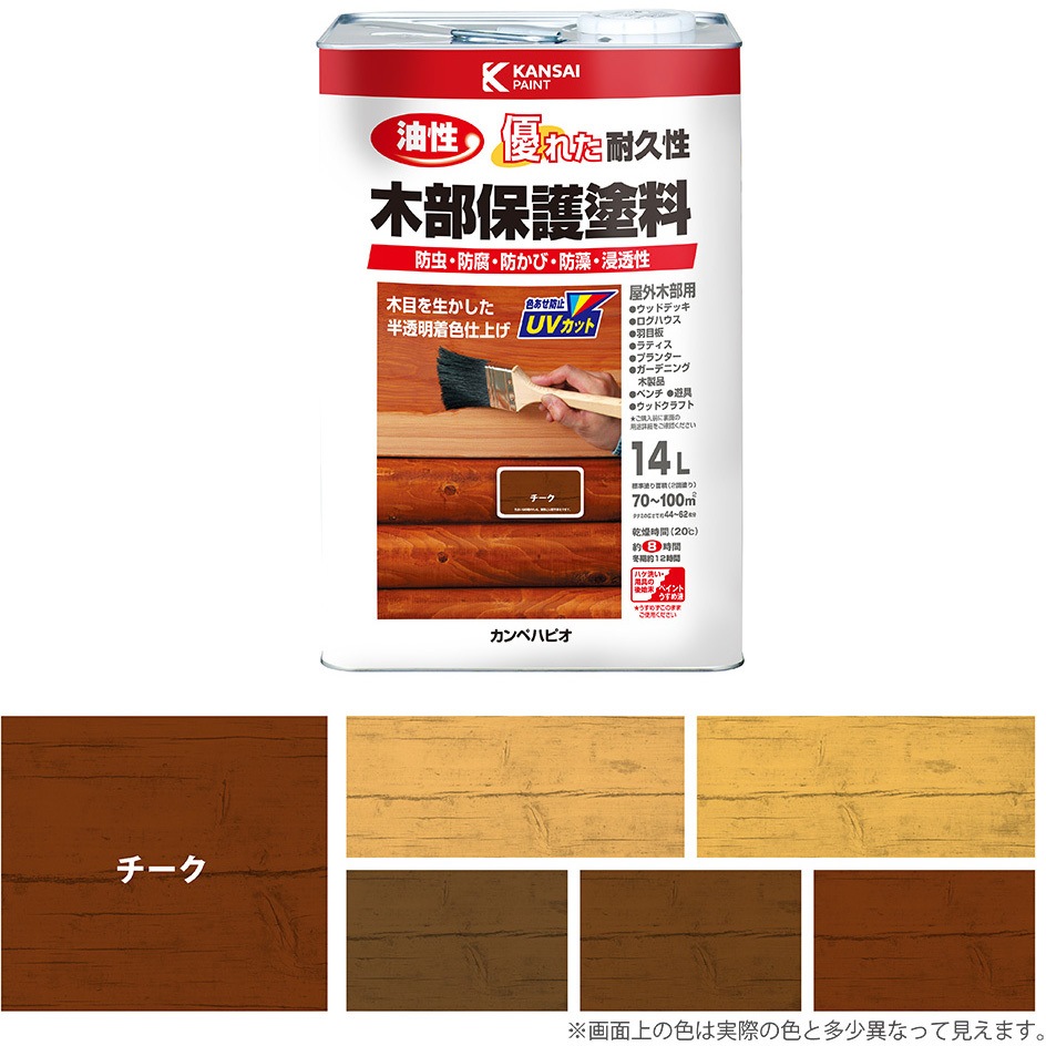 ニッペホームプロダクツ 油性デッキ＆ラティス 14L けやき ニッペホームプロダクツ:油性デッキ\u0026ラティス チーク 14L