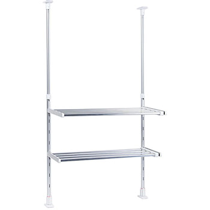 TP2-90L 伸縮つっぱり棚2段・幅50～90cm TAKUBO(タクボ/田窪工業所) 1個(2.05kg) TP2-90L