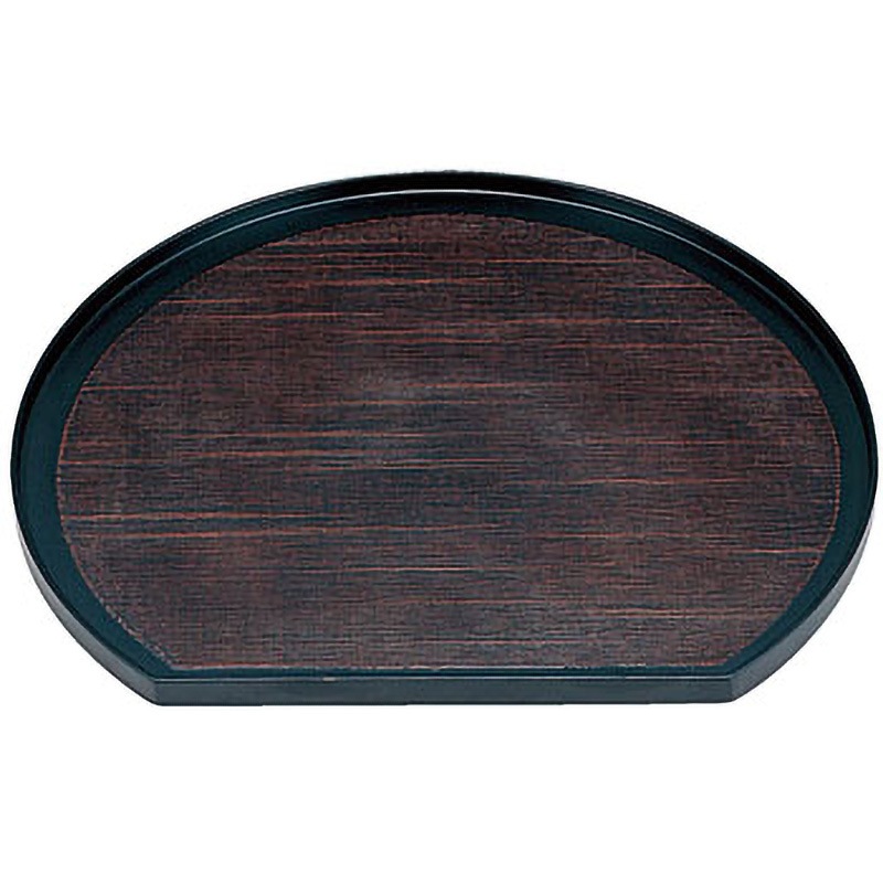 84002700 布目半月盆 曙塗 木 福井クラフト 尺2サイズ