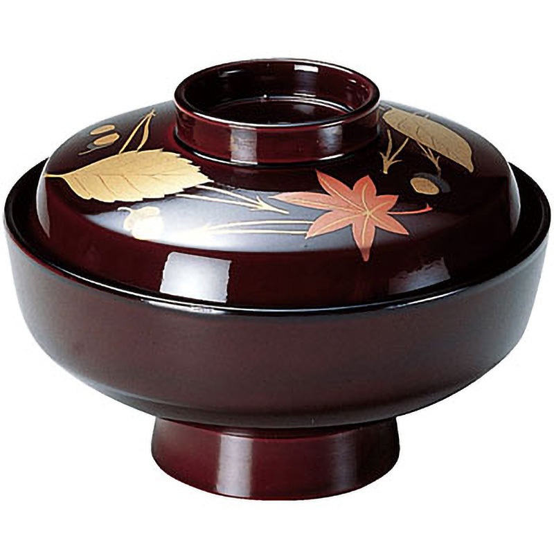 33604540 直天竜寺椀 溜吹き寄せ 手塗漆、磨蒔絵 木質 福井クラフト 和食器