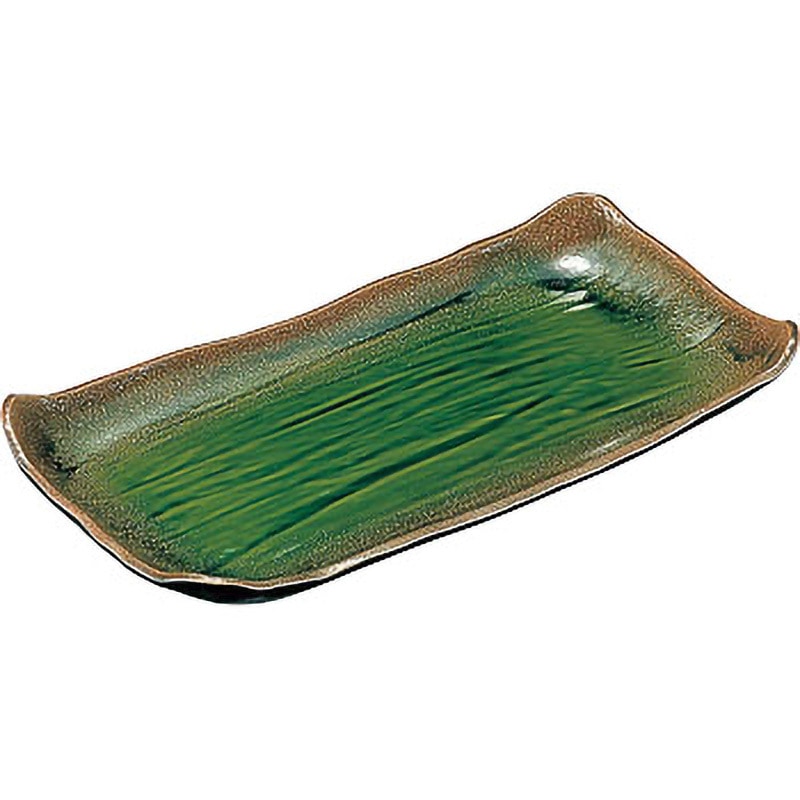 51407090 いなせ大皿 織部 M 福井クラフト 長角皿 和食器 高さ45mm