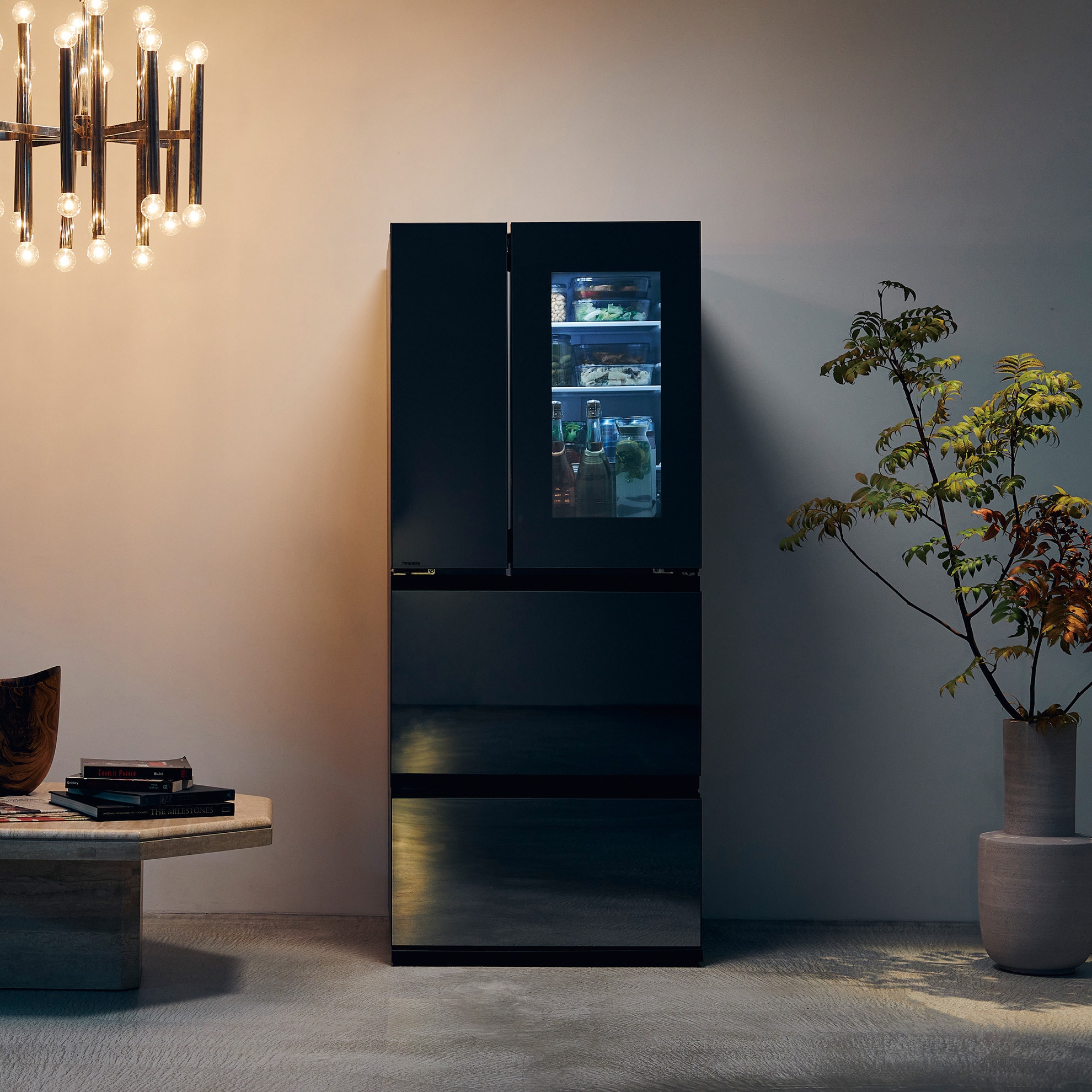 HR-EI35B 中身が見える冷蔵庫 354L ツインバード ファン式 - 【通販