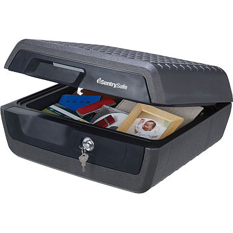 月末限定値下 鍵付き ポータブル防火保管庫 BK-248260 フラットキー式