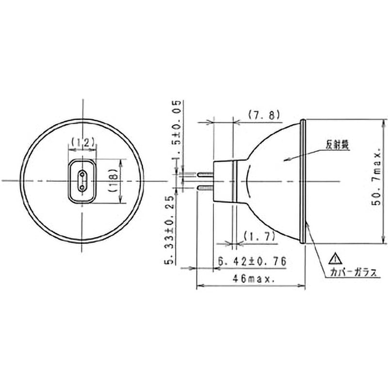 JR12V45WUV/MK5/HA2 アイ ダイクロクールハロゲン plus (省電力タイプ) 12V用 1個 岩崎電気 【通販モノタロウ】