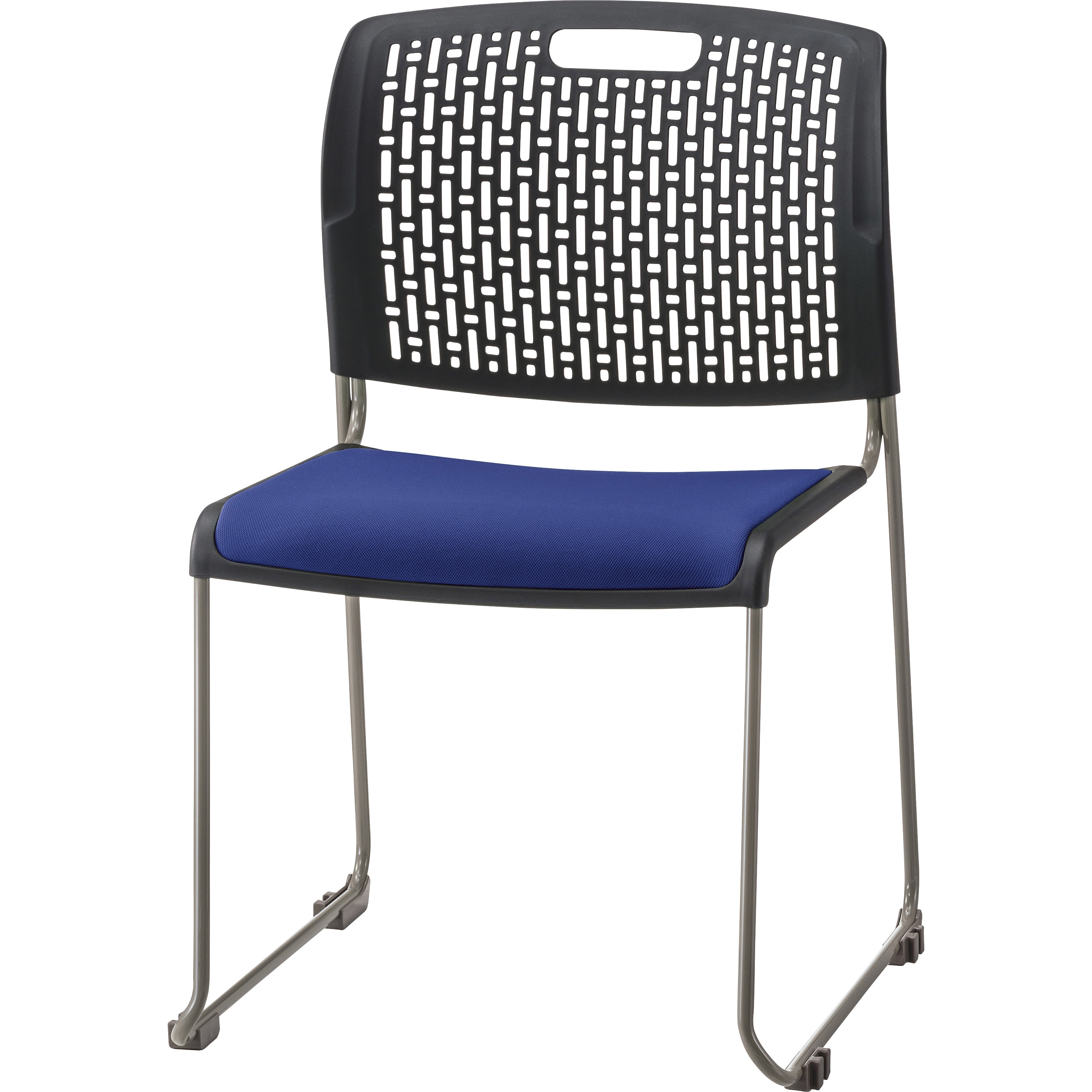 LION ネイビーブルー スタッキングチェア 高さ76cm幅51cm奥行53cm スタッキングチェアー LION (ライオン事務器) ミーティングチェア