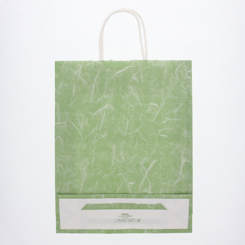 雲竜 緑 手提げ紙袋 雲竜 HEIKO 緑色 幅270mm奥行80mm高さ340mm 1