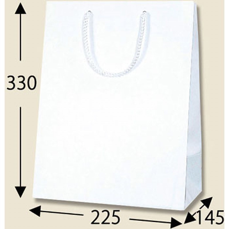 T-6 白エンボス 紙袋 Kバッグ HEIKO 白エンボス色 幅255mm奥行145mm高