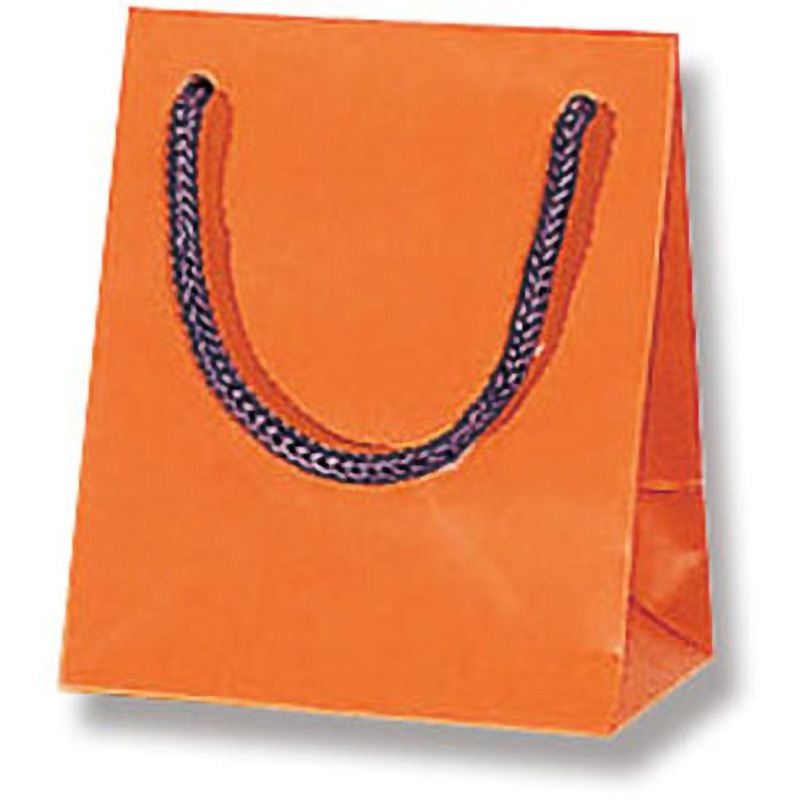 T-5 Dオレンジ 紙袋 ブライトバッグ HEIKO オレンジ色 幅100mm奥行70mm