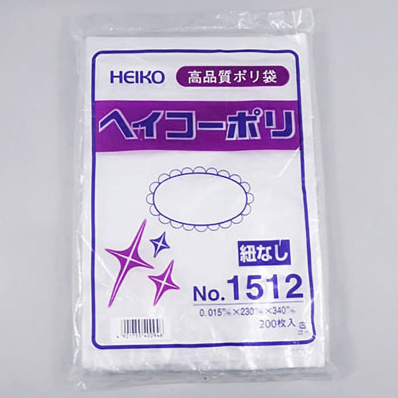 HEIKO ポリエチレン袋 230*340 厚み0.03mm No.12 - 袋