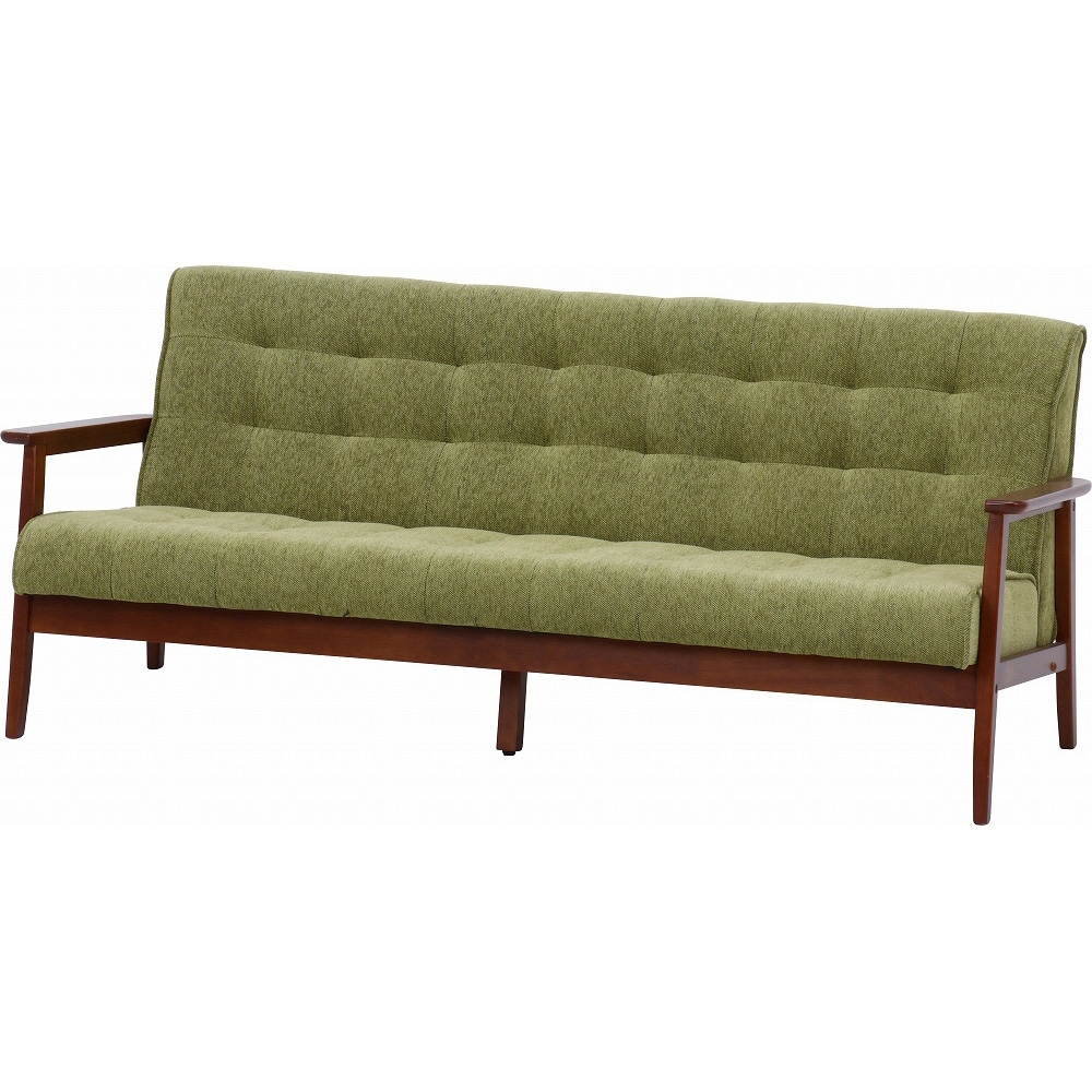 34208 ファブリックソファー フレンズ 3P 846 不二貿易 グリーン色