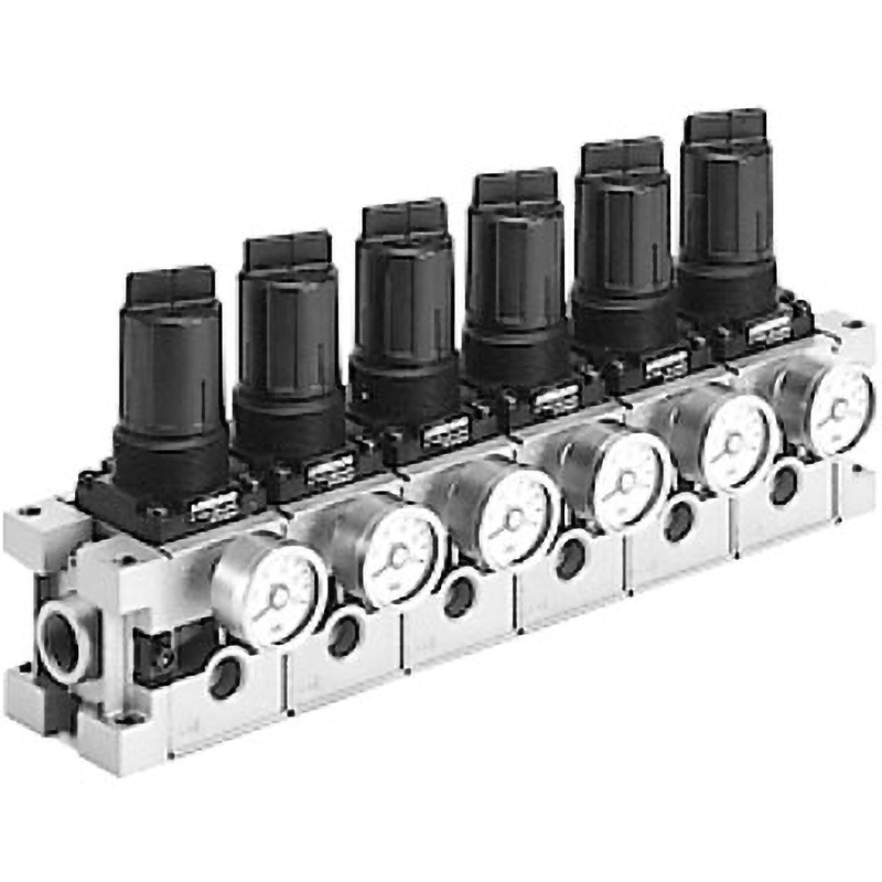 ARM2500-06B-N02G1 マニホールド形減圧弁 ARM2500シリーズ SMC ねじの種類NPT 圧力計付(背面ねじタイプ) 27,986円