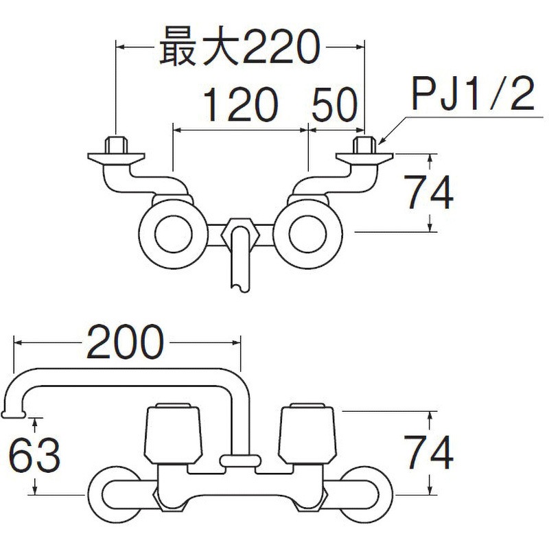 SANEI 混合栓 ツーバルブ 寒冷地仕様 SANEI ツーバルブ混合栓 寒冷地用