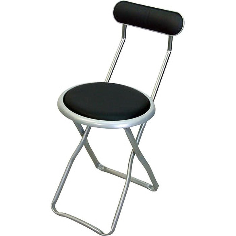 H-20A キャプテンチェア ルネセイコウ ブラック/シルバー色 高さ690mm幅320mm奥行410mm 1脚 H-20A